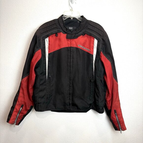 Scorpion EXO Mens Motorcycle Jacket Size XL Removable Liner + Jacket Red Black - Picture 1 of 14